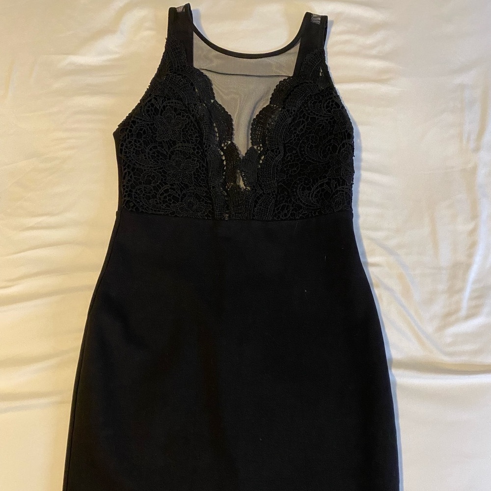 Lulus Black Lace Bodycon Dress